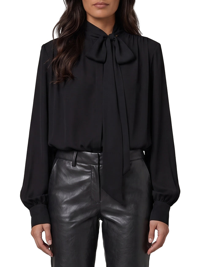 Federica Tosi Silk-blouse Blouse With Bow Black