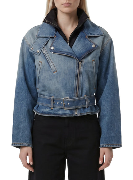 Alaia Reverse Denim Jacket Blue
