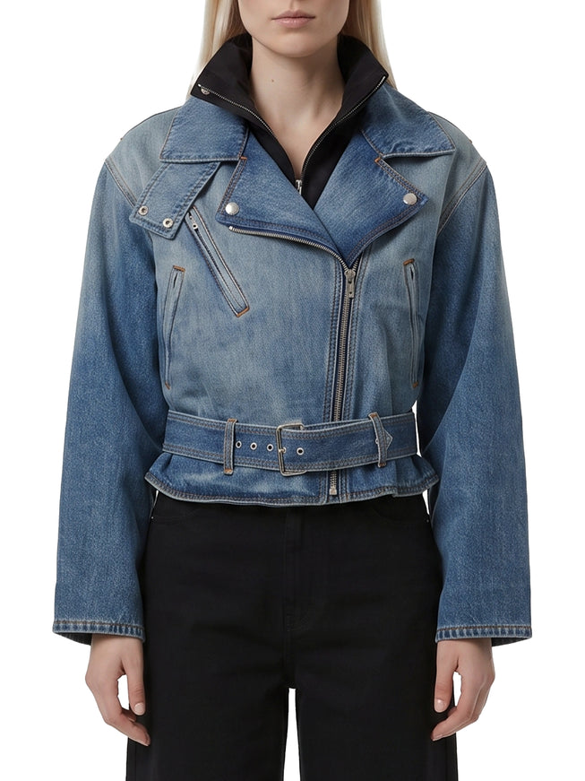 Alaia Reverse Denim Jacket Blue
