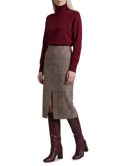 Federica Tosi Glen Plaid Midi Skirt