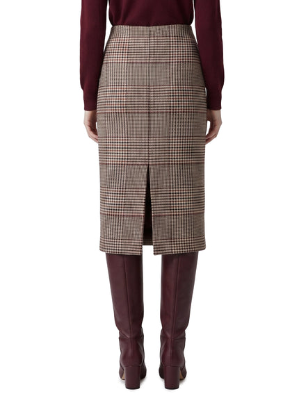 Federica Tosi Glen Plaid Midi Skirt