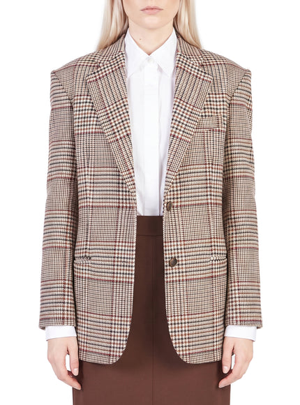 Federica Tosi Prince Of Wales Check Over Blazer Beige