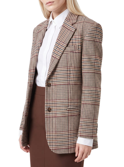Federica Tosi Prince Of Wales Check Over Blazer
