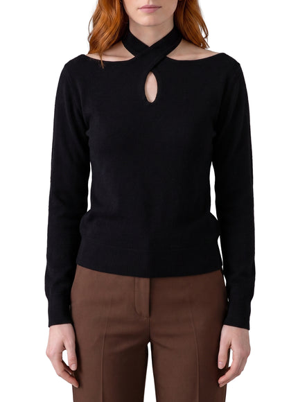Federica Tosi Cross-neck Top Black