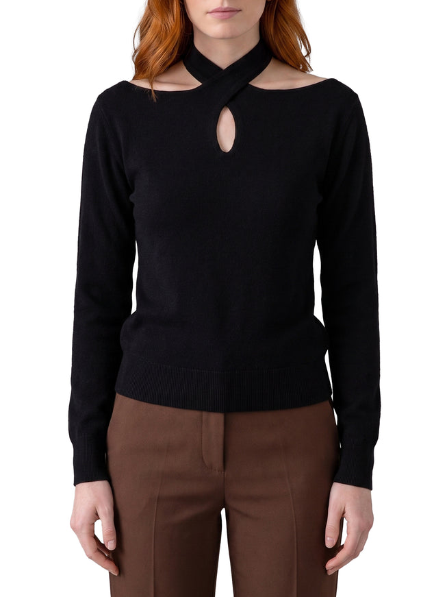 Federica Tosi Cross-neck Top Black