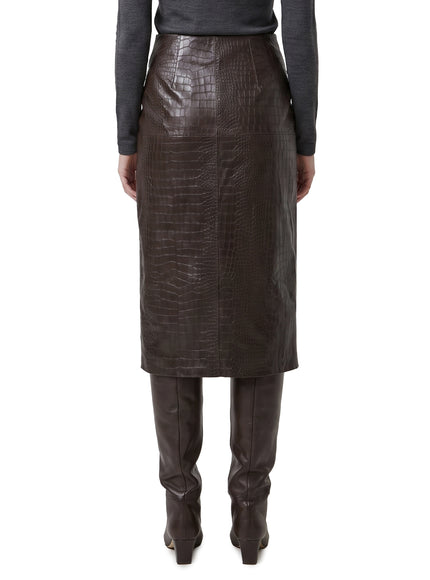 Federica Tosi Crocodile Print Midi Skirt