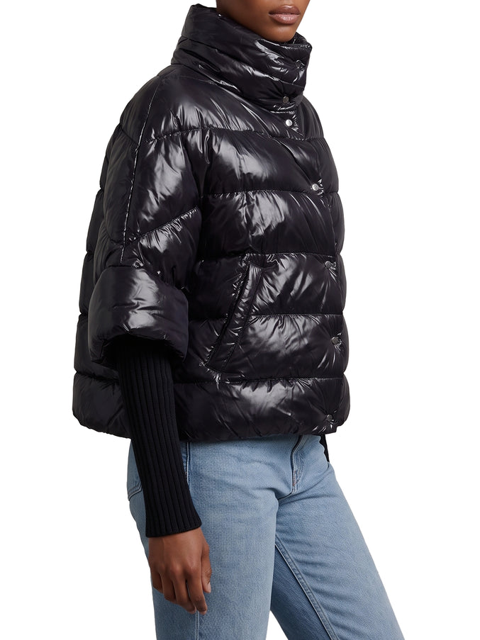 Herno Puffer Cape-style Down Coat With Sleeves
