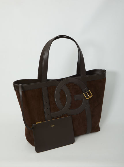 Dolce & Gabbana Suede Leather Shopping Bag