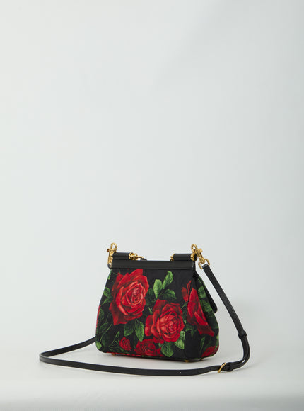 Dolce & Gabbana Small Sicily Handbag In Red Rose
