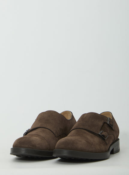 Tod's Double Monkstrap Shoes in Suede