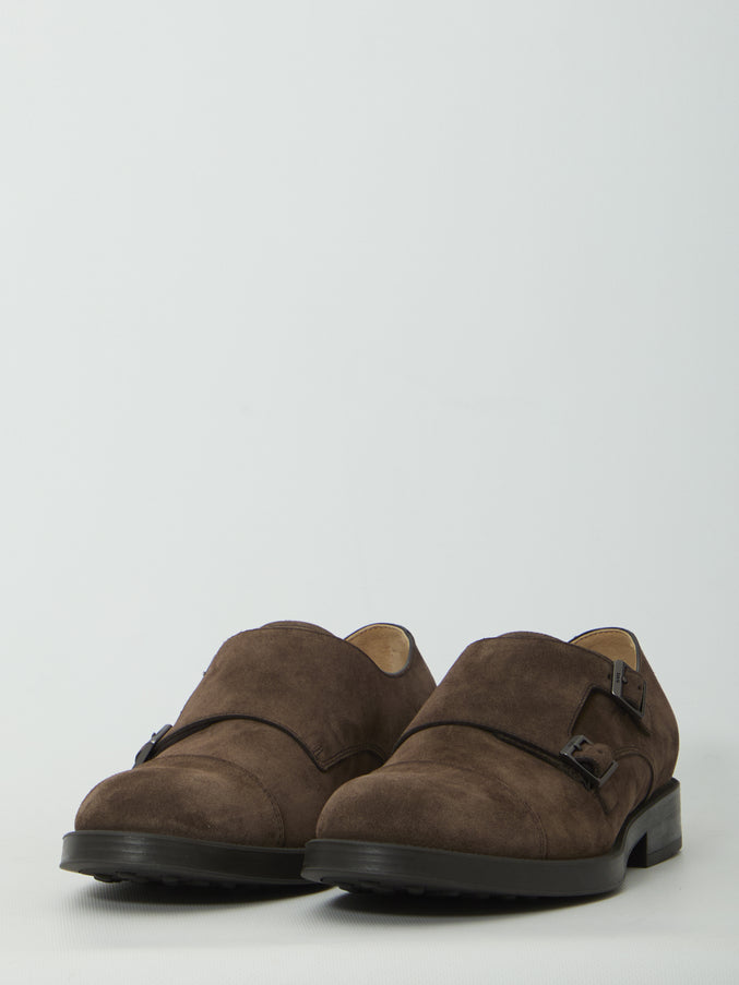 Tod's Double Monkstrap Shoes in Suede