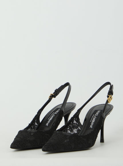 Dolce & Gabbana Taormina Lace Slingback Pumps