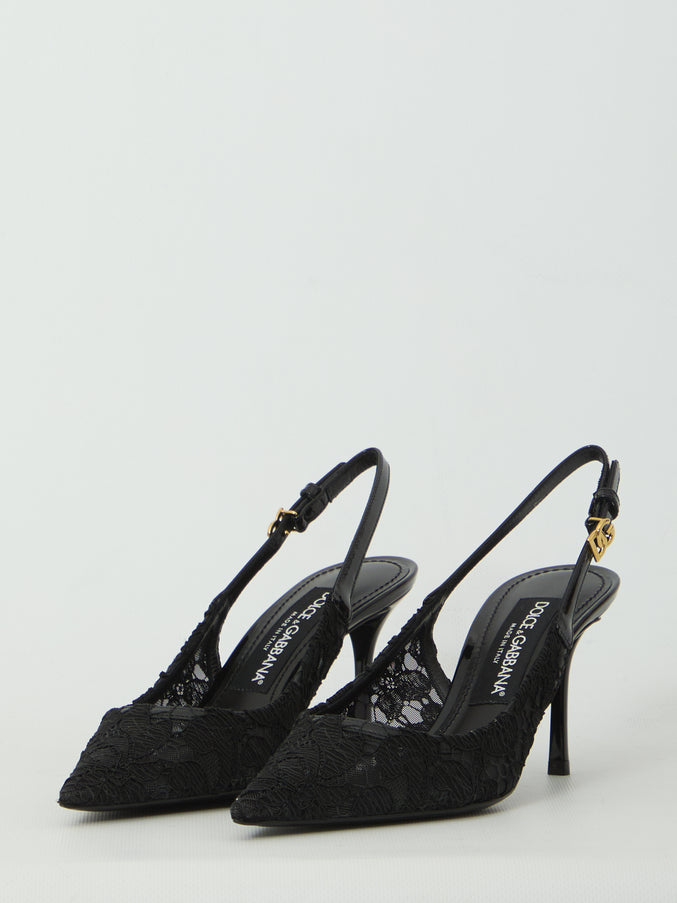 Dolce & Gabbana Taormina Lace Slingback Pumps