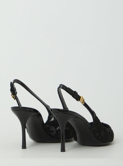 Dolce & Gabbana Taormina Lace Slingback Pumps