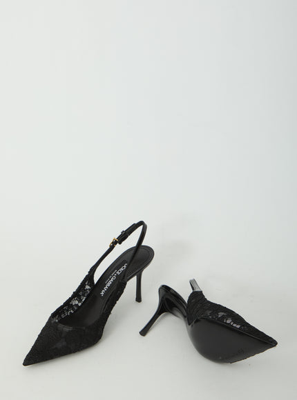 Dolce & Gabbana Taormina Lace Slingback Pumps