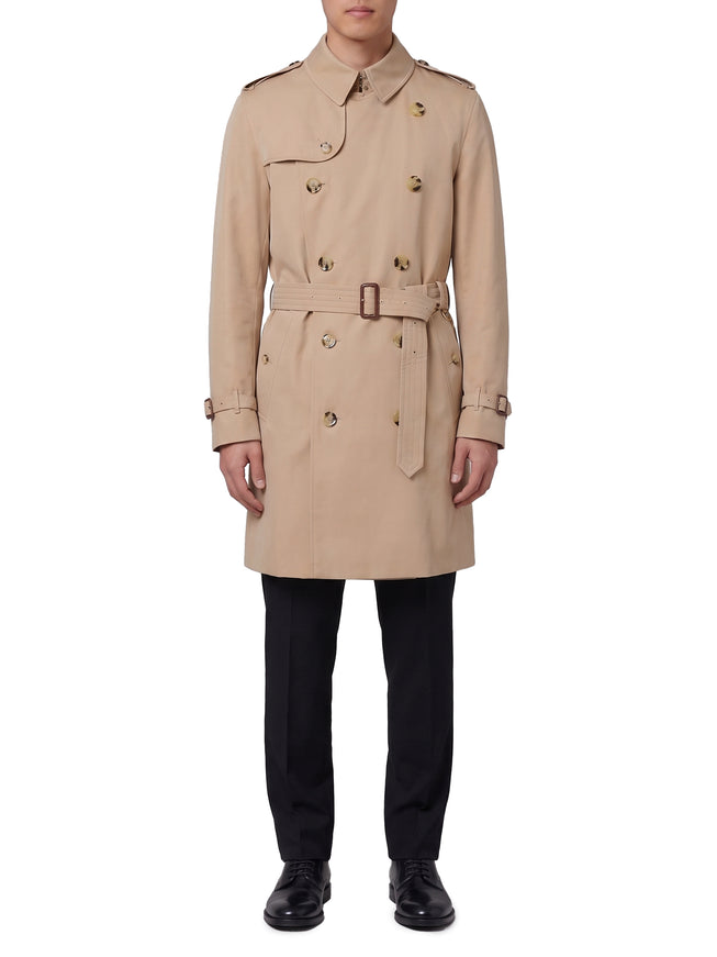 Burberry Kensington Mid-Length Heritage Trench Coat Beige