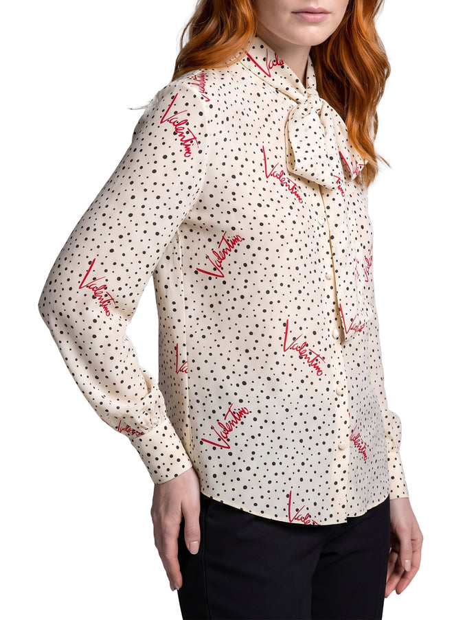Valentino Garavani Silk Bollicine Plusdepois Shirt