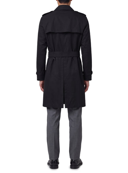 Burberry Kensington Mid-Length Heritage Trench Coat in Black