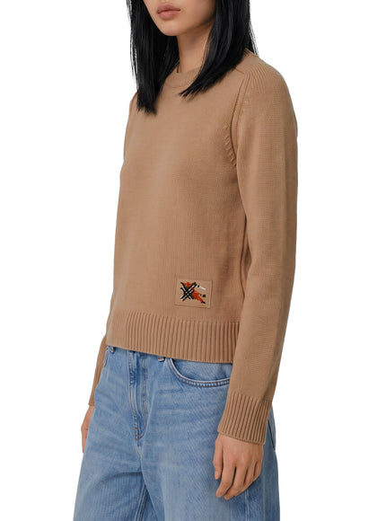 Burberry Janelle Wool and Cashmere Sweater in Camel