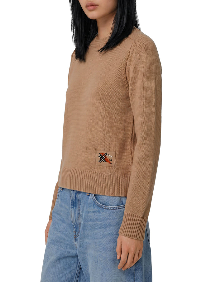 Burberry Janelle Wool and Cashmere Sweater in Camel