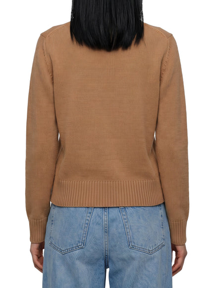 Burberry Janelle Wool and Cashmere Sweater in Camel
