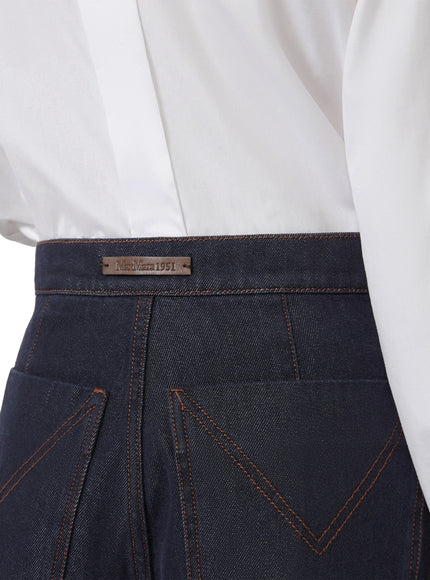 Max Mara Quatto Wide-Leg Denim-Effect Trousers