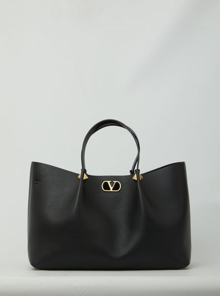 Valentino Garavani Large Vlogo Signature Tote Bag QT Black