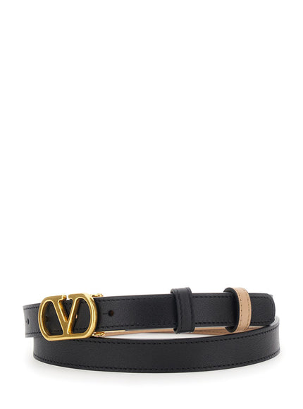 Valentino Garavani Valentino Garavani Vlogo Signature Reversible Leather Belt