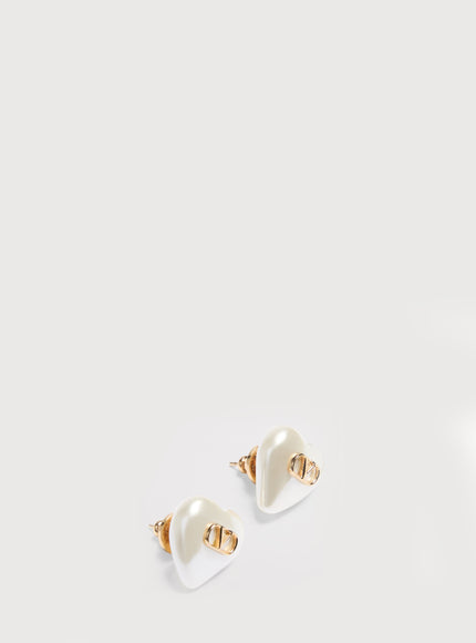 Valentino Garavani Vlogo Signature Metal And Pearl Earrings
