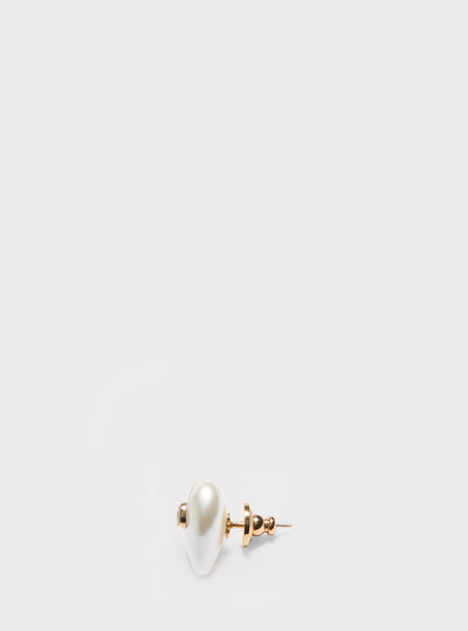 Valentino Garavani Vlogo Signature Metal And Pearl Earrings