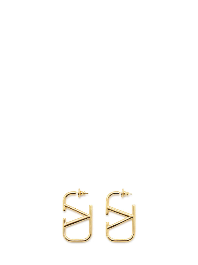Valentino Garavani Vlogo Signature Metal Earrings QT Gold