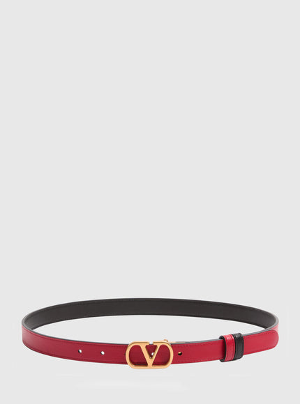 Valentino Garavani Vlogo Signature Reversible Leather Belt