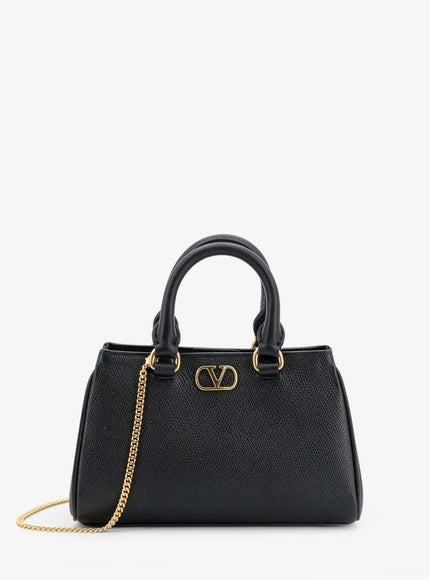 Valentino Garavani Vlogo Signature Mini Bag In Grainy Calfskin QT Black