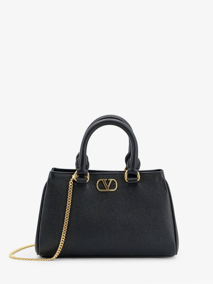 Valentino Garavani Vlogo Signature Mini Bag In Grainy Calfskin QT Black