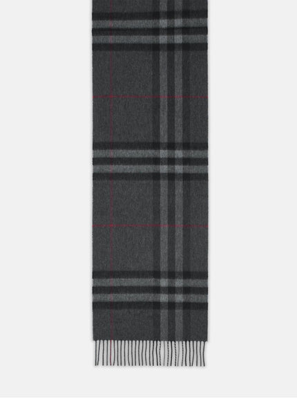 Burberry Check Cashmere Scarf QT Grey