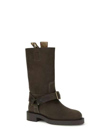 Burberry Suede Saddle Boots