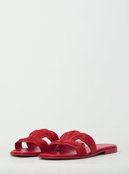 Celine Marina Mule In Suede Calfskin