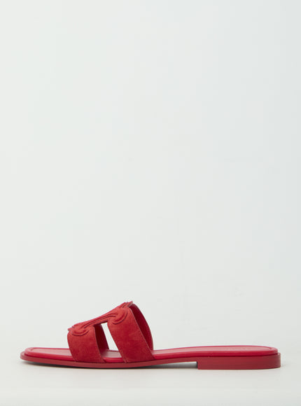 Celine Marina Mule In Suede Calfskin