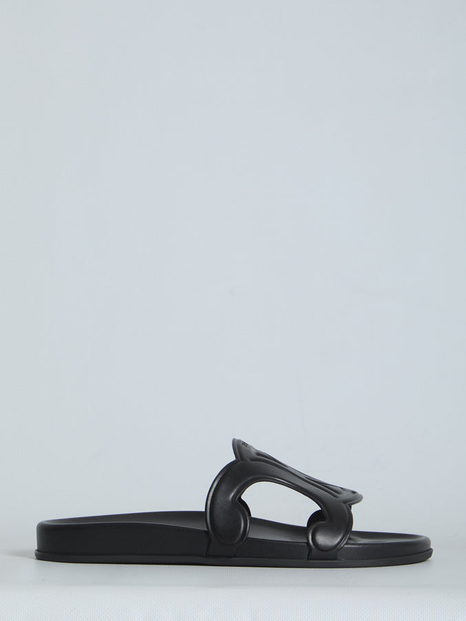 Celine Triomphe Slide Black