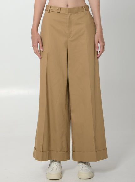 Celine Dock Pants In Cotton Twill Beige