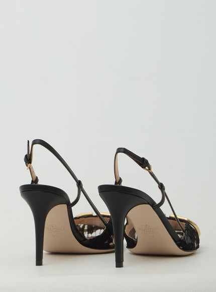 Valentino Garavani Vlogo Signature Slingback Pumps In Lace