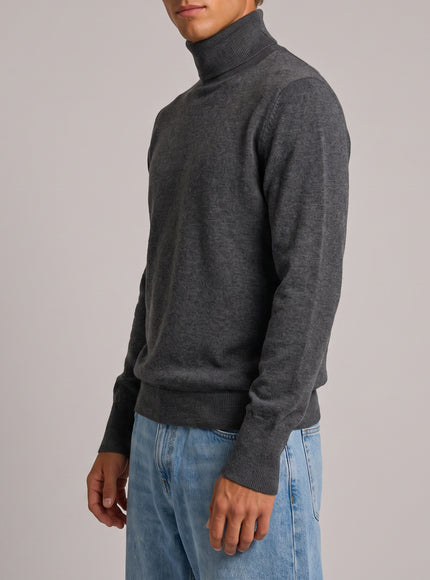 Ballantyne Derby Grey Cashmere Turtleneck