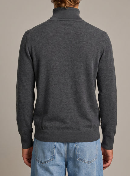 Ballantyne Derby Grey Cashmere Turtleneck