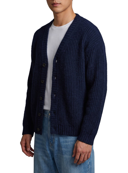 Roberto Collina Navy Blue Wool Cardigan Over