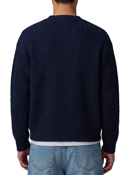 Roberto Collina Navy Blue Wool Cardigan Over