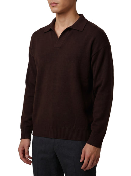 Roberto Collina Moor Brown Skipper Polo Shirt