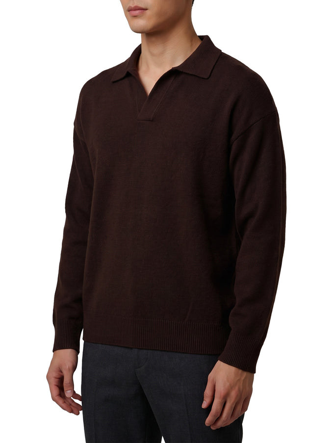 Roberto Collina Moor Brown Skipper Polo Shirt