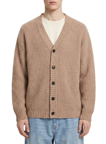 Roberto Collina Rope Wool Cardigan Over Beige