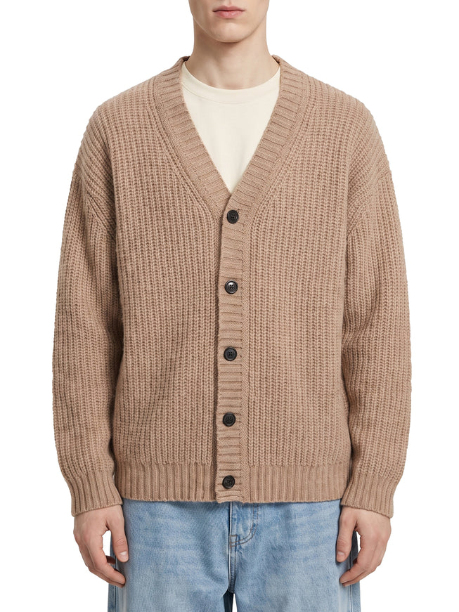 Roberto Collina Rope Wool Cardigan Over Beige