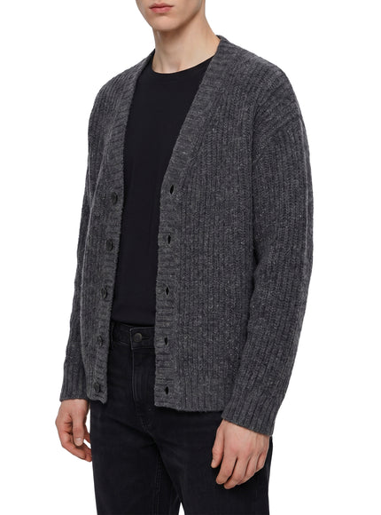 Roberto Collina Anthracite Wool Cardigan Over
